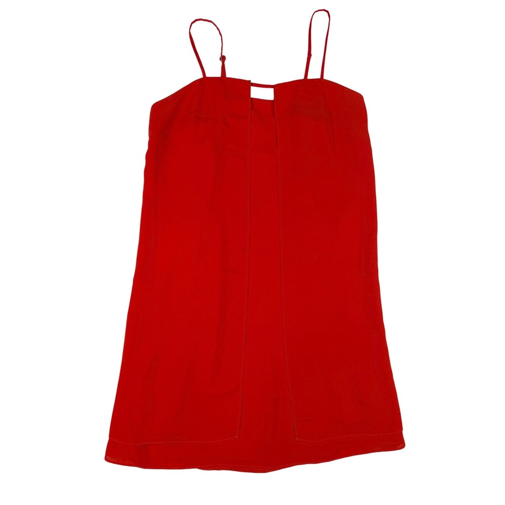 Anthropology Greylin Mini Dress Womens Small Red Spaghetti Strap Cutout Shift
